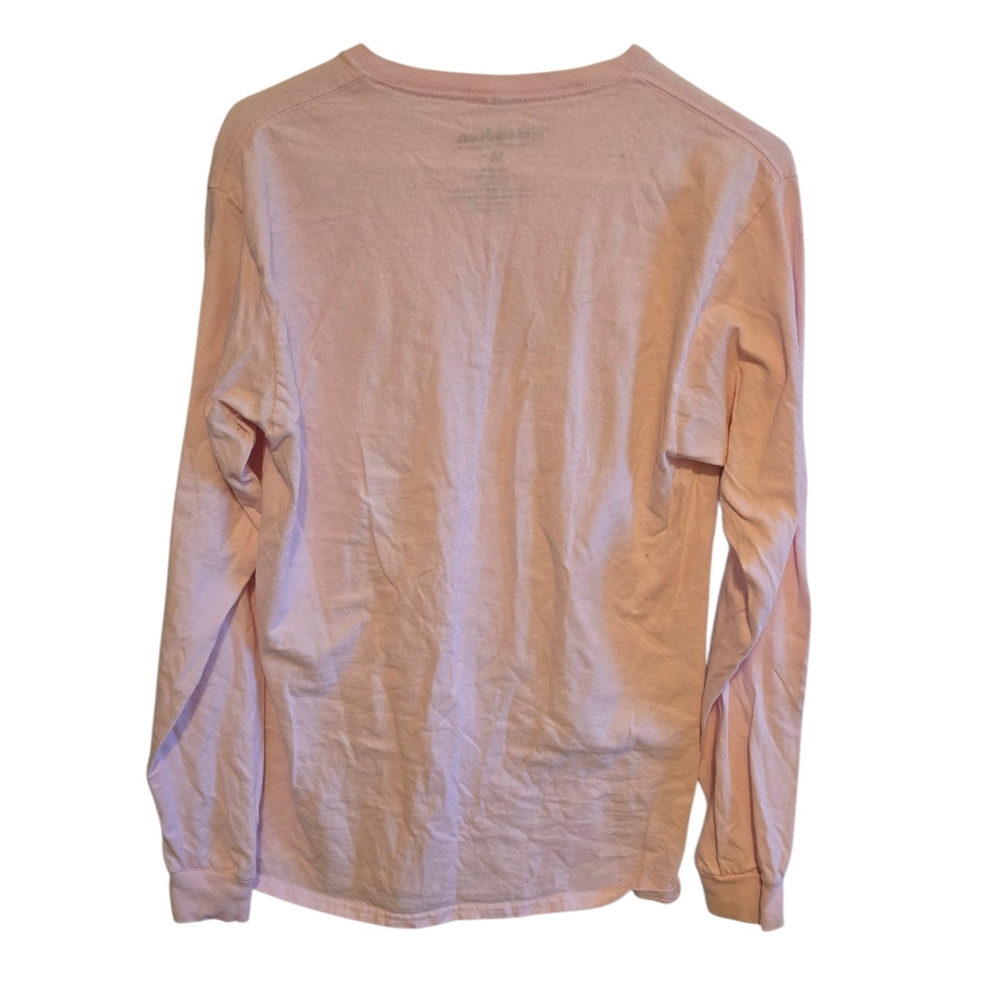 Nickelodeon Pink Long Sleeve Tee with Yellow Rugrats Face Grid - Picture 2 of 3